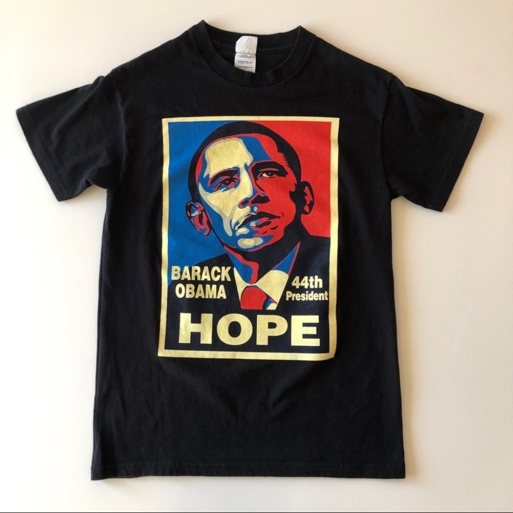 Barack Obama Graphic Print Black T-Shirt Women’s S